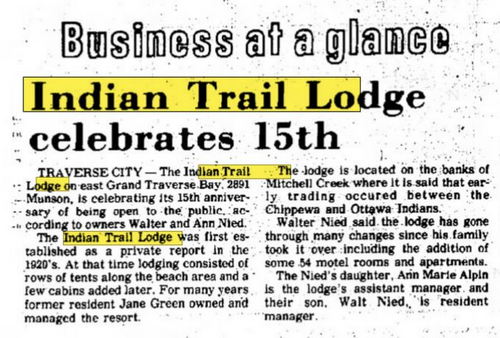 Indian Trail Lodge - Jul 1975 Article